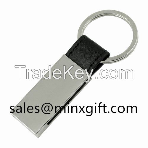 2015 promotional custom shaped metal rotating keychain