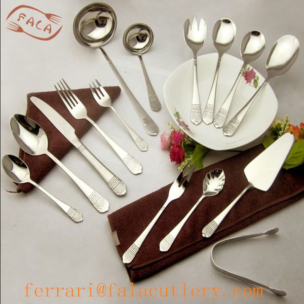 Middle East Style High Grade Royal 72Pcs Gold Cutlery Set