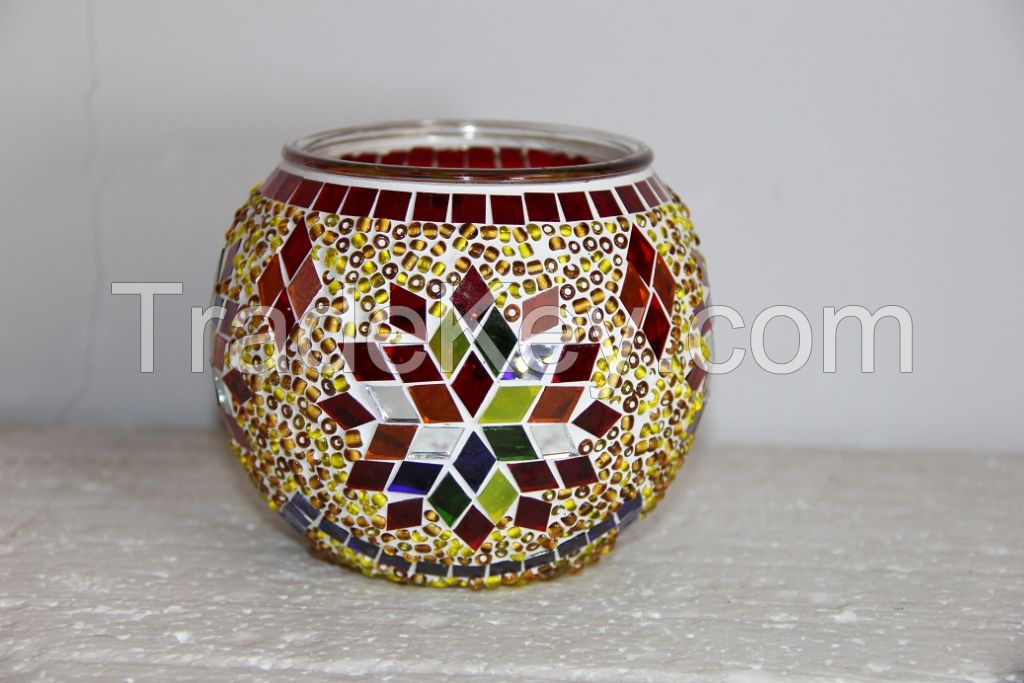 turkish mosaic lamp shabby chic glass candle holder hot sales