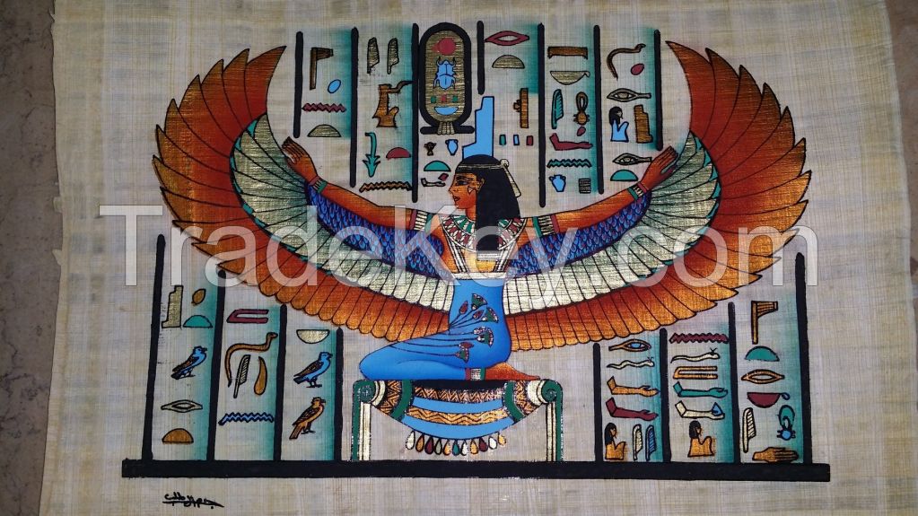 Ancienet Egyptian Handmade Painted Papyrus