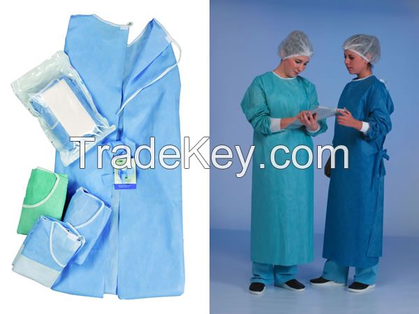 Disposable SMS Surgical Gown/Disposable Medical Protective Gown/ Isolation Gowns