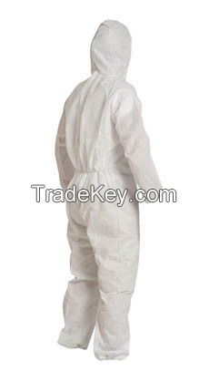 45gsm SF microporous nonwoven anti chemical liquid particulate spatter disposable white lab coat