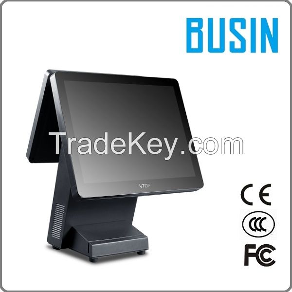 [VTOP TD5-C5] 15inch Capacitive Touch Screen POS Systems with 12.1&quot; Customer Display
