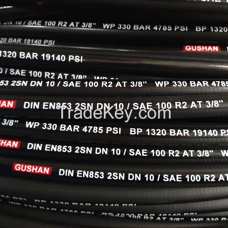 GUSHAN RUBBER smooth hydraulic hose R2AT R1AT 1SN 2SN