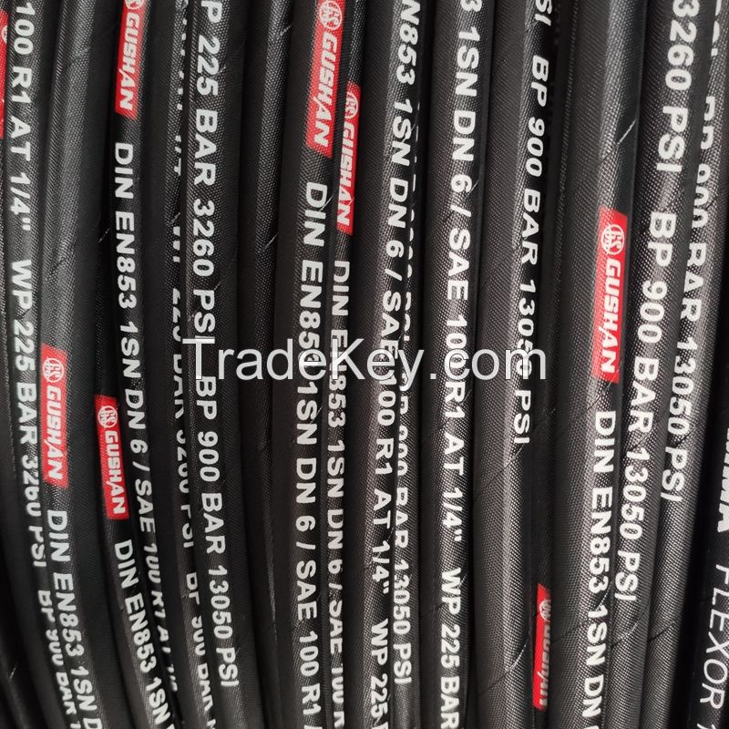 GUSHAN RUBBER smooth hydraulic hose R2AT R1AT 1SN 2SN