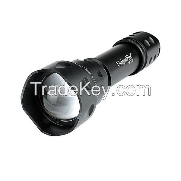 UniqueFire T20 aluminum rechargeable zoom led flashlight