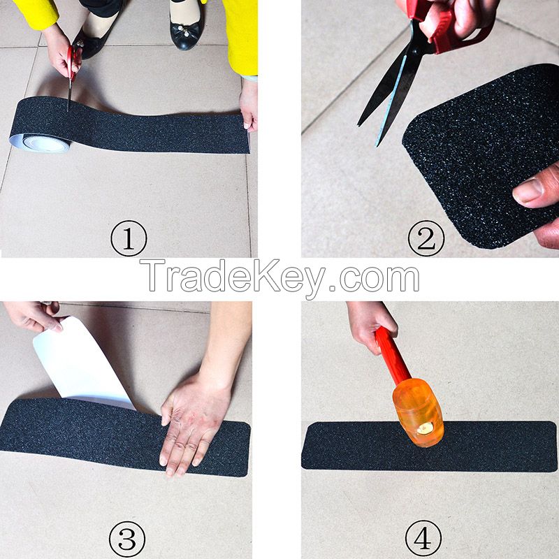 10cm*5m Black Anti Slip Tape For Hardwood Floors 60 Grit With Strong Adhesive (2inch *16.7 Feet)