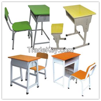High school student desk and chair school sets wood and steel