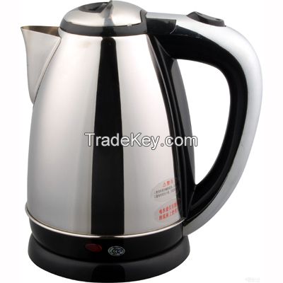 Hot sell chromed silver handle 1.8L 360 degree rotational cordless stainless steel electric kettle