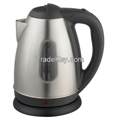 High quality 360 degree rotational cordless stainless steel electric kettle with water guage