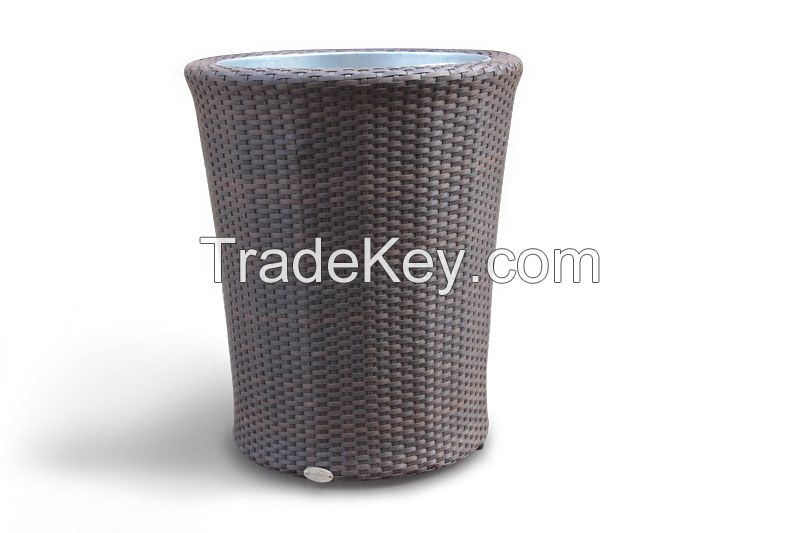 Outdoor Furniture Rattan/Wicker Flower Planter and Ash Bin for Hotel