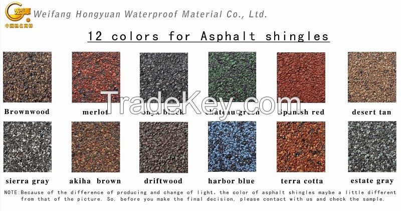 Fiberglass roofing asphalt shingles/roof tiles