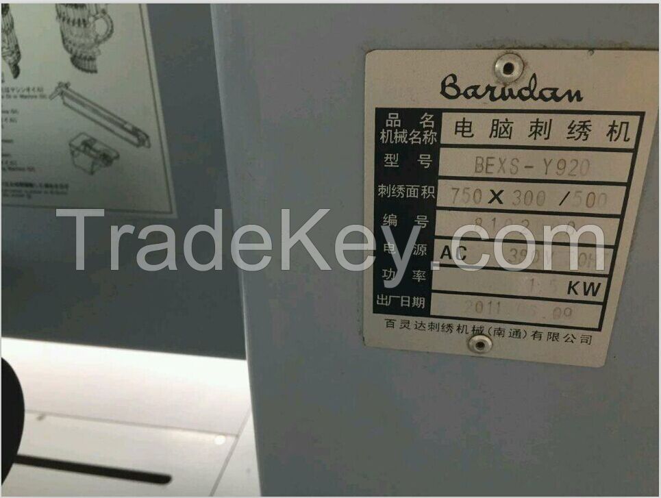 Good quality BEXS-Y920 Barudan embroidery machine 20heads