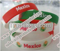 SR0013 Colorfilled custom silicone wristbands