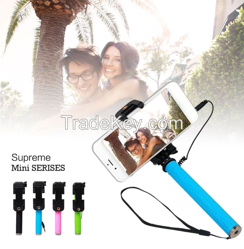 Factory Wholesale Selfie Stick With Cable