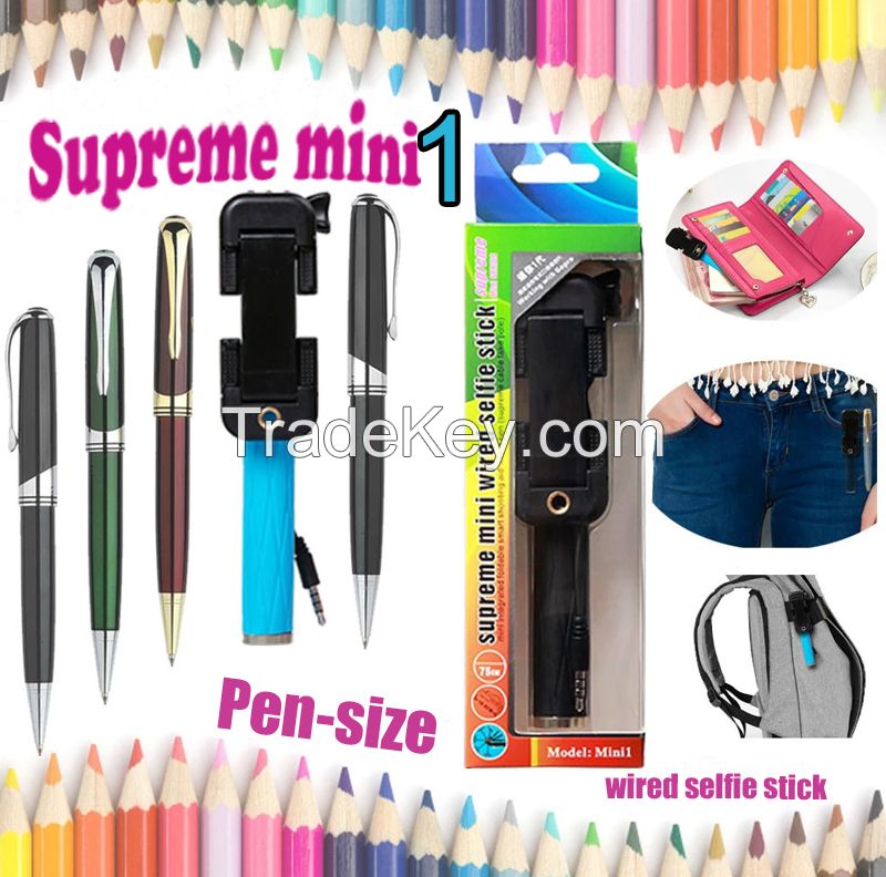 new products 2015 fashion Supreme mini wired selfie stick with cable take pole selfie stick monopod,foldable stick selfie 
