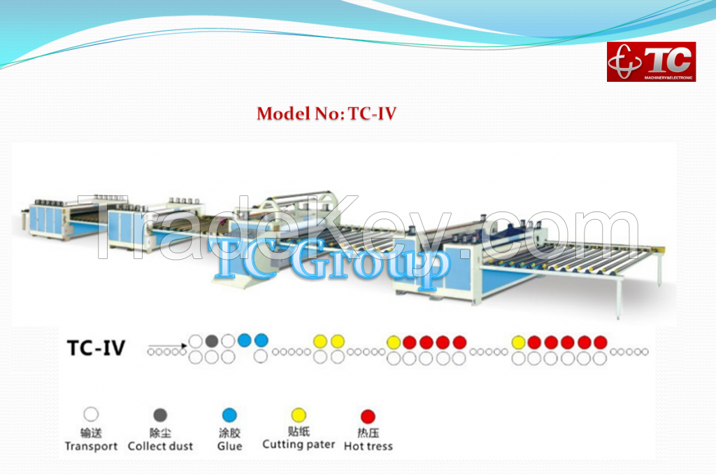 melamine plywood board hot melt laminating machine