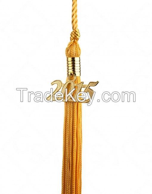 100% rayon chainette quality year label marking graduation tassel for trencher cap