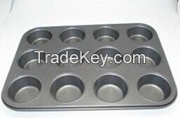 12 Cups Carbon Steel Non-stick Muffin Pan