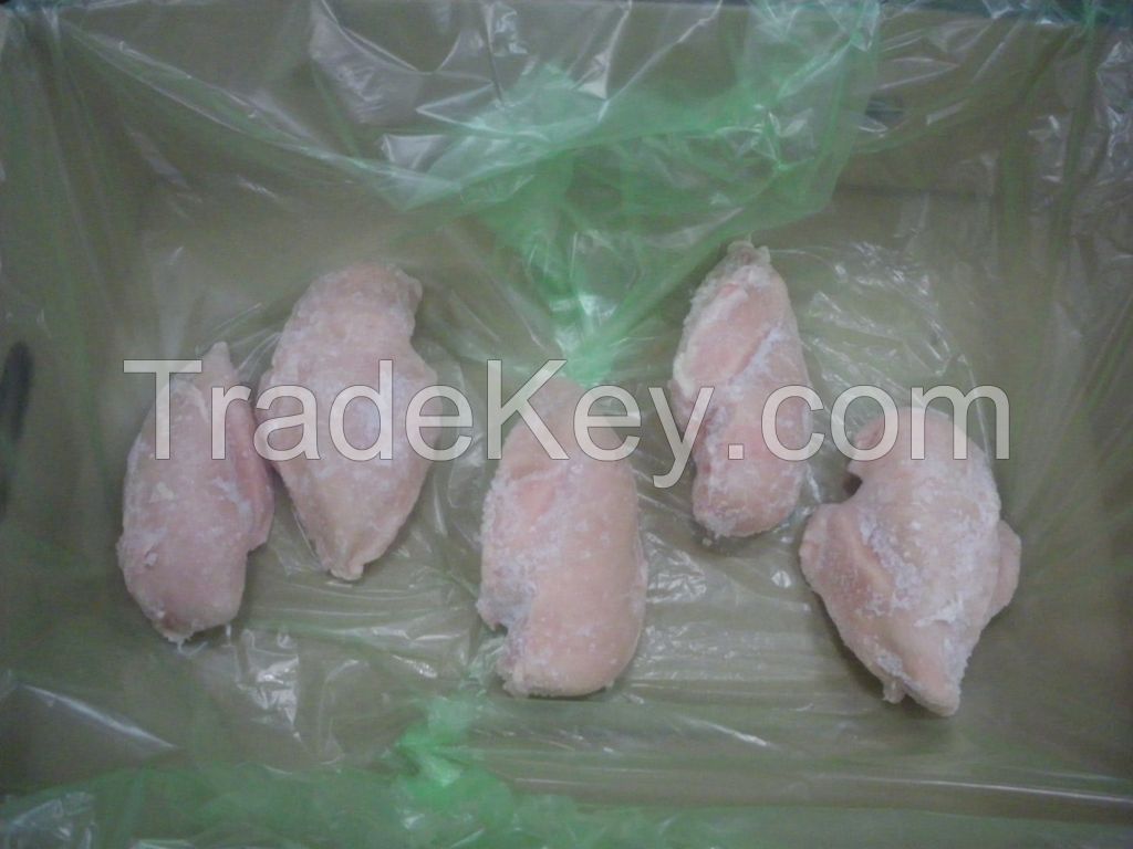 Frozen HALAL chicken fillets.