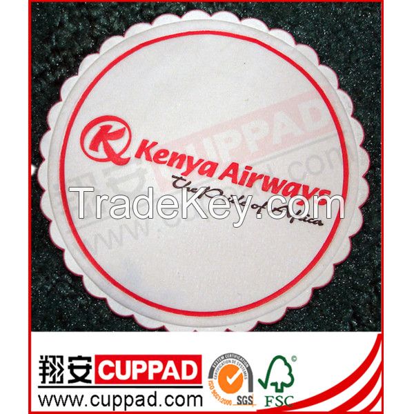 disposable paper drink absorbent tissue coaster supplier hotel drink c
