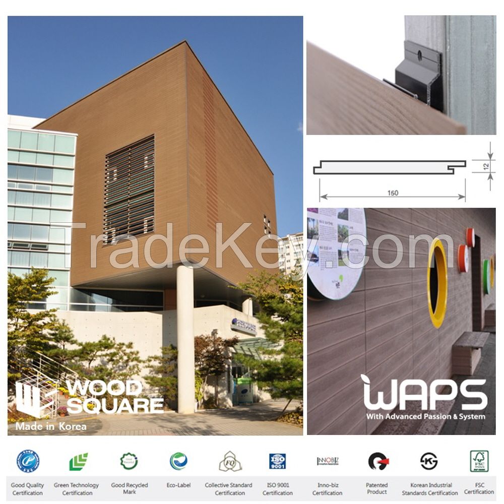[WAPS] WOOD SQUARE - Wood Plastic Composite(WPC) Sidding, Cladding, Building Exterior