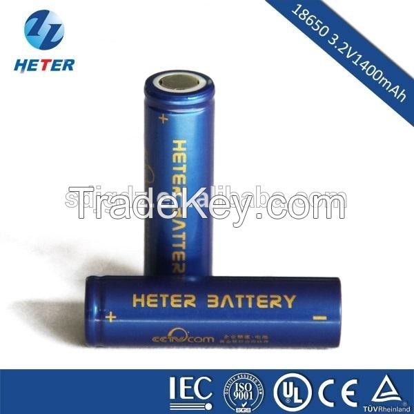 18650 3.2V 1500mAh LiFePO4 Lithium Battery