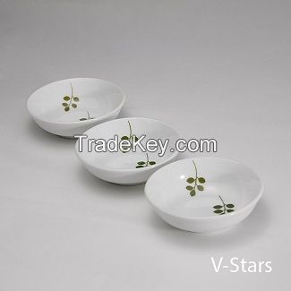 Small bowl with Green Leaf Design