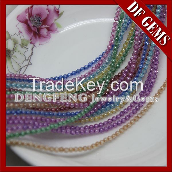 Hot sale new high quality ball cut different kinds of color  cz beads for bracelet