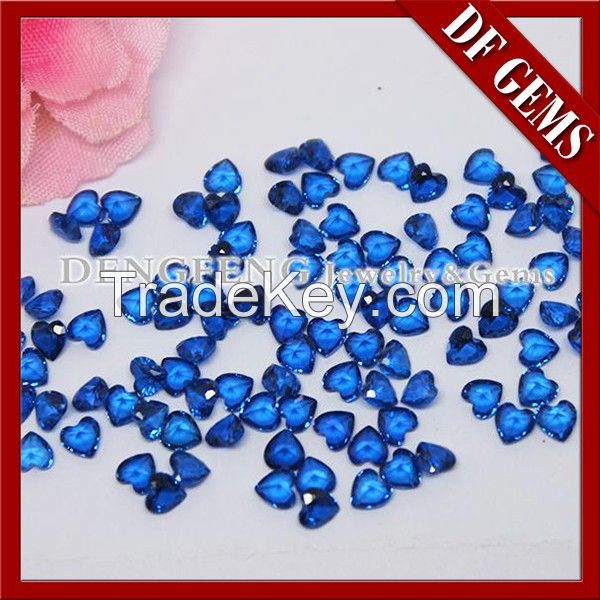 Grade AAA Synthetic Heart Cut 113# Blue Spinel Gems