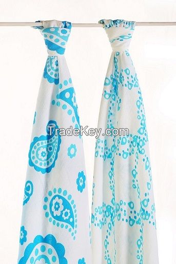 LAT pre-washed bamboo muslin blanket swaddles