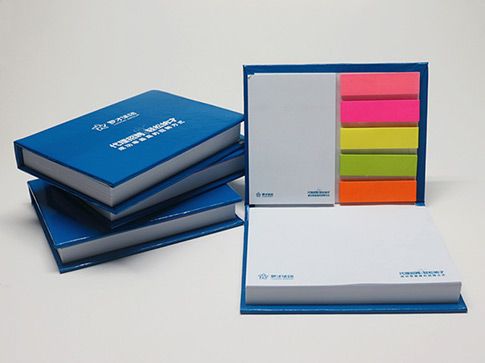 sticky note hard cover with neon paper strip