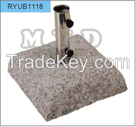 Square Grey Granite Crude Umbrella Base  35kgs