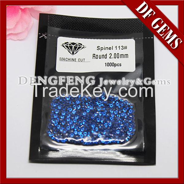 Round Brilliant Cut Synthetic 113# Blue Spinel
