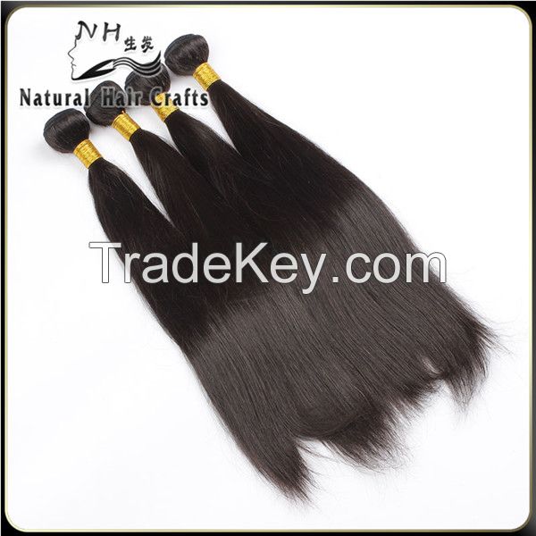 2015 hot sell unprocessed brazilian virgin remy silky straight human hair