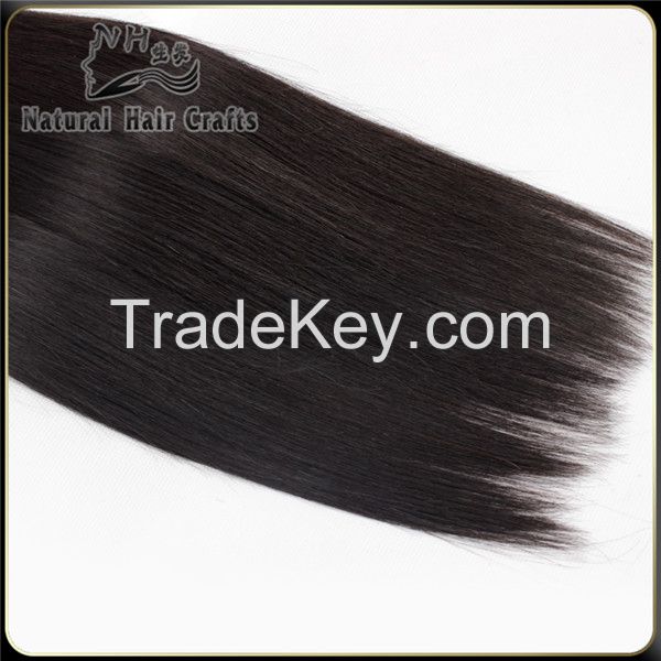 2015 hot sell unprocessed brazilian virgin remy silky straight human hair