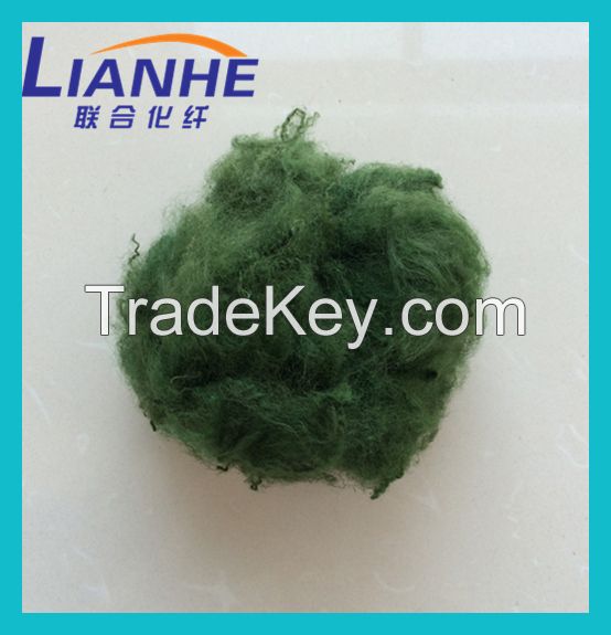 dope dyed solid dry regenaterated green color psf