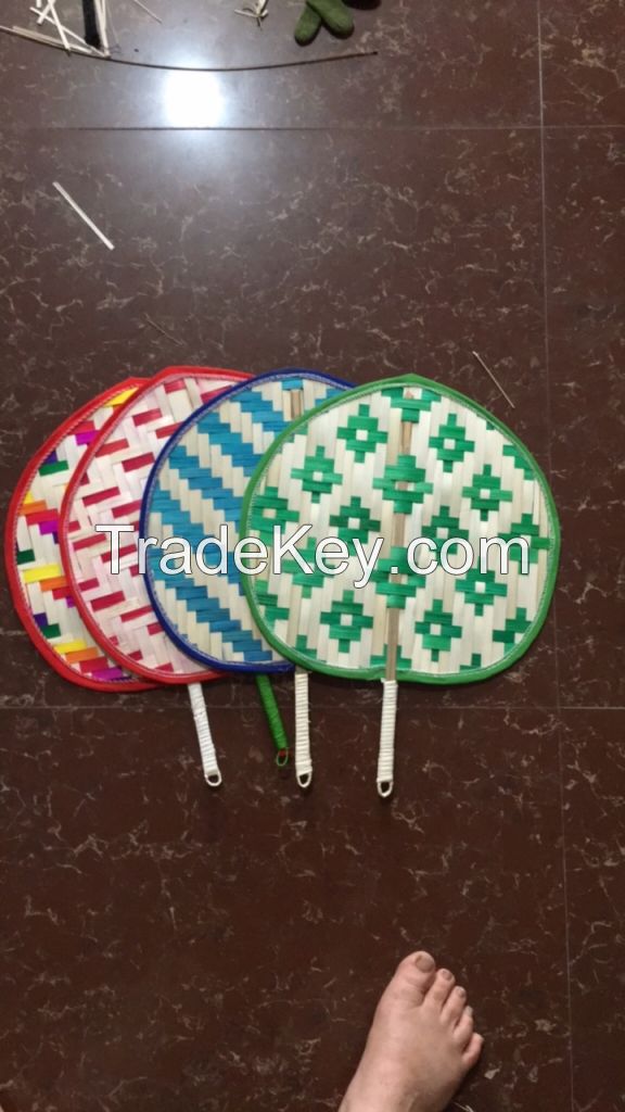 VIETNAM NATIVE COLORUL BAMBOO FAN (Whatsapp +84 938880463)