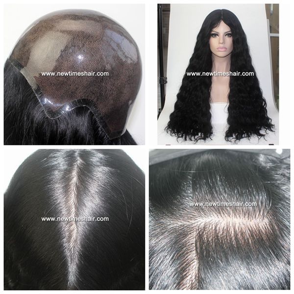 Silicon full cap injected hair systems