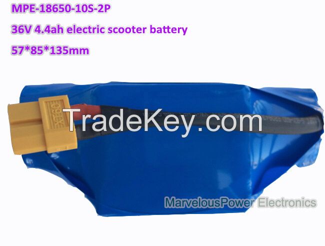 scooter battery pack 36v 4.4ah 10s2p 18650 original cell li-ion battery pack for electric scooter