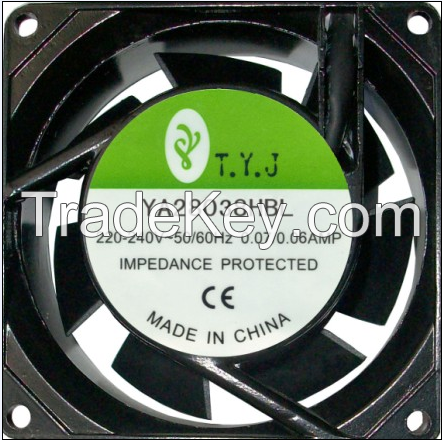 UL AC cooling fan,80x80x38mm,YA28038HBL,SHENZHEN TONGYINGJIA TECH.CO.LTD. Made in China