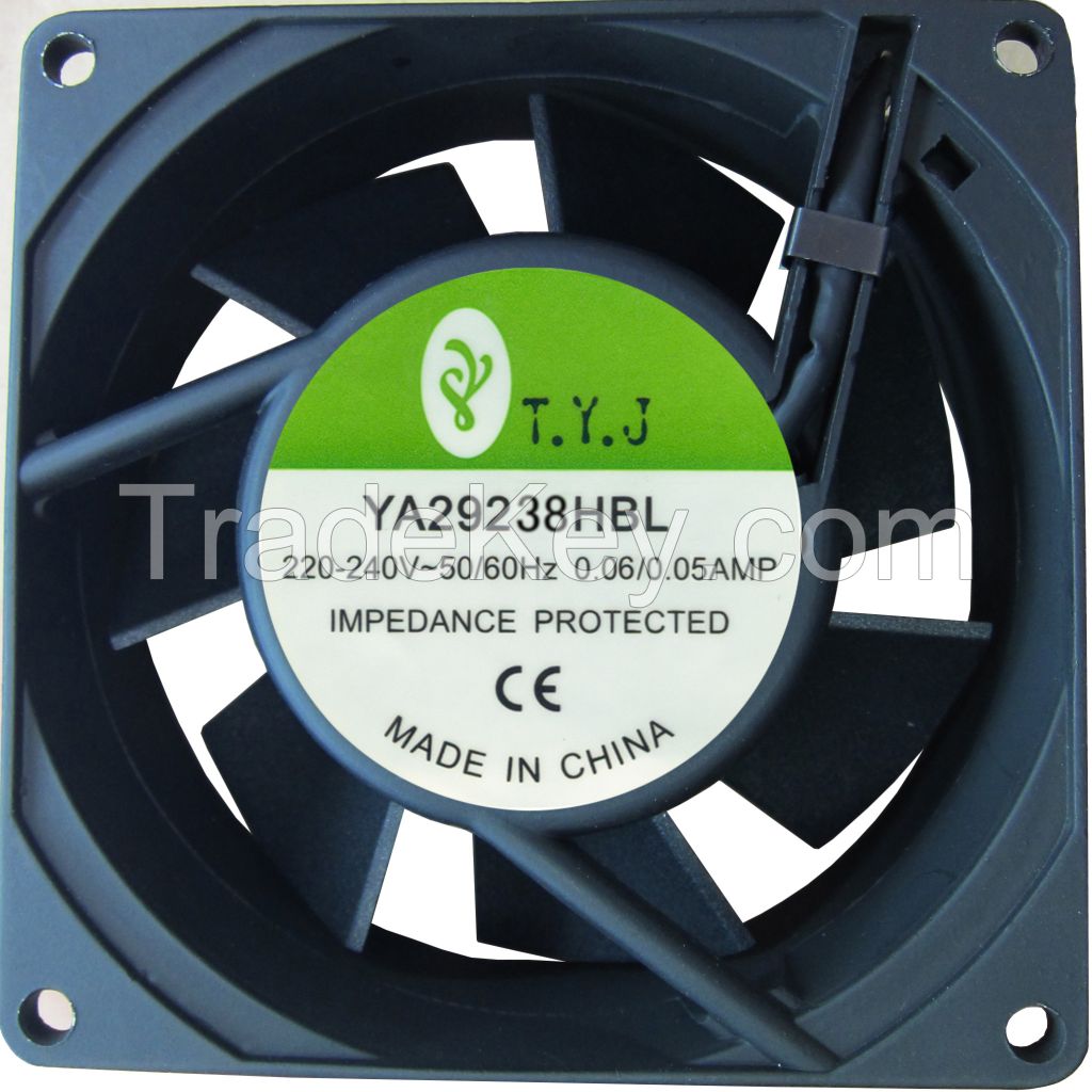 AC Fan (YA29238HBL), UL AC Cooling Fan, 92x92x38mm, Made in China