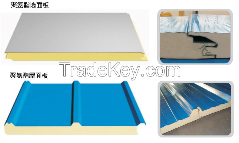 Sandwich panels building material for light constructions of industrial halls, warehouses, sports and production halls