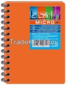 Note book A6, 80 sheets wire bound PP cover