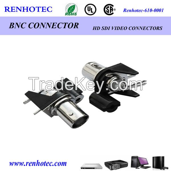 Right angle BNC PCB female connector
