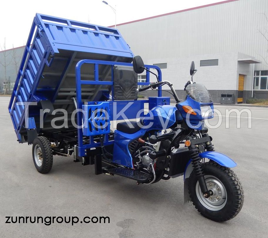 ZR200ZH-F 200cc water cooled hydraulic auto dumper cargo motor tricycle
