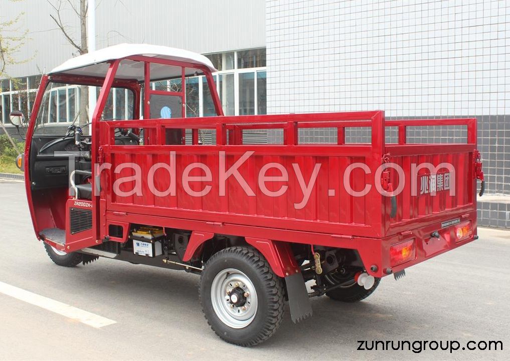ZR200ZH-JS bajaj auto rickshaw 200cc drive cabin cargo load motor tricycle