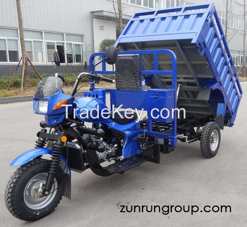 ZR200ZH-F 200cc water cooled hydraulic auto dumper cargo motor tricycle
