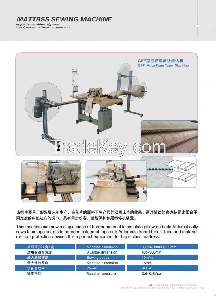 Automatic Faux Pillow-top Sewing Machine