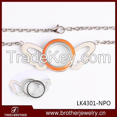 Factory Wholesale necklace with Screw Living floating Locket pendants